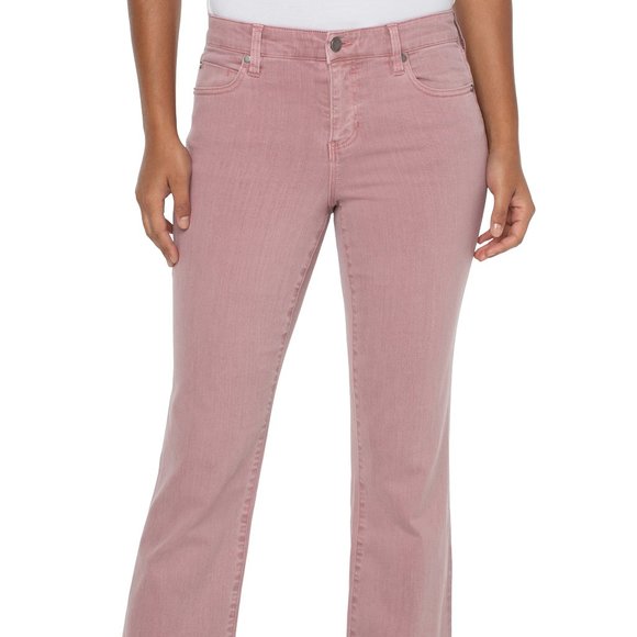 Liverpool Kennedy High-Rise Crop Straight Leg Pants 27" - Viscose Nylon Elastane Pull-On